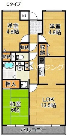 グランデージ住之江の物件間取画像